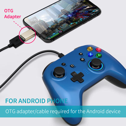 LateurGo Wired Gaming Controller - Joystick Gamepad with Dual-Vibration
