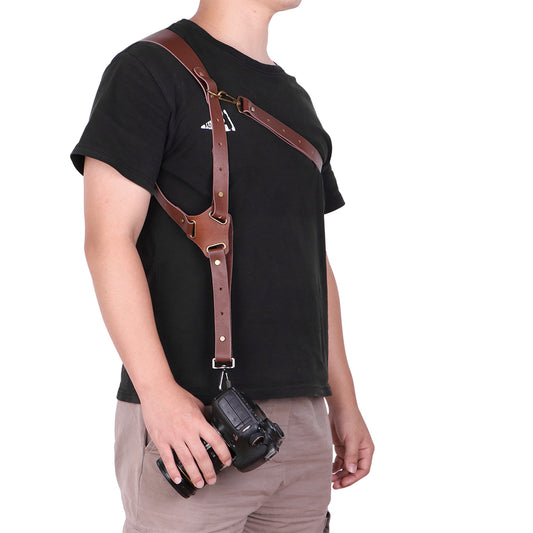 Genuine Leather Adjustable Camera Shoulder Strap