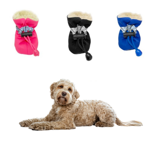 Dogs Winter Warm Shoes 4-Piece Set