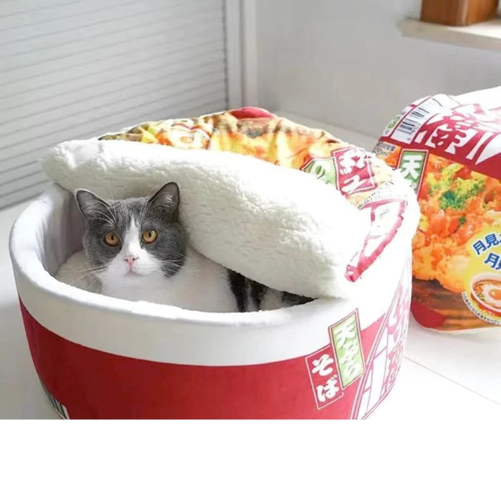 Pet Ramen Cushion Bed | Noodle Shape Bed For Pets |