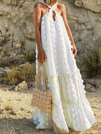 Solid Ball Tassel Dress | Party & Beach Wear Dresses