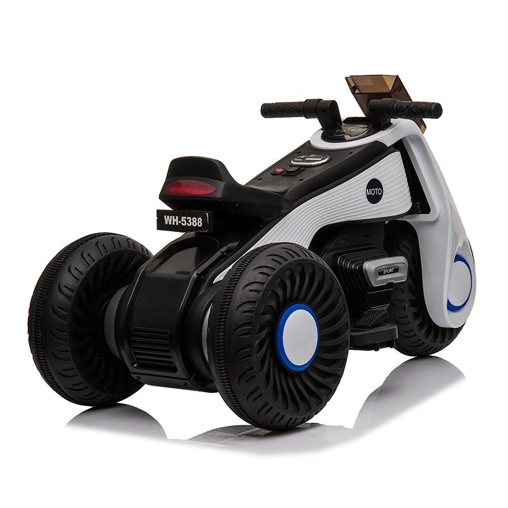 LateurGo Children's Electric Motorcycle with 3 Wheels, Double Drive, and Music