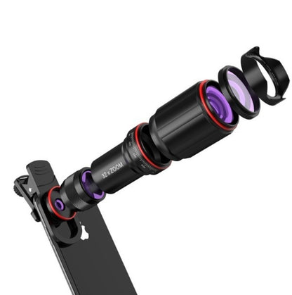 LateurGo Ultra Crystal HD 32x Zoom Telescope - Mobile Phone Camera Lens Set