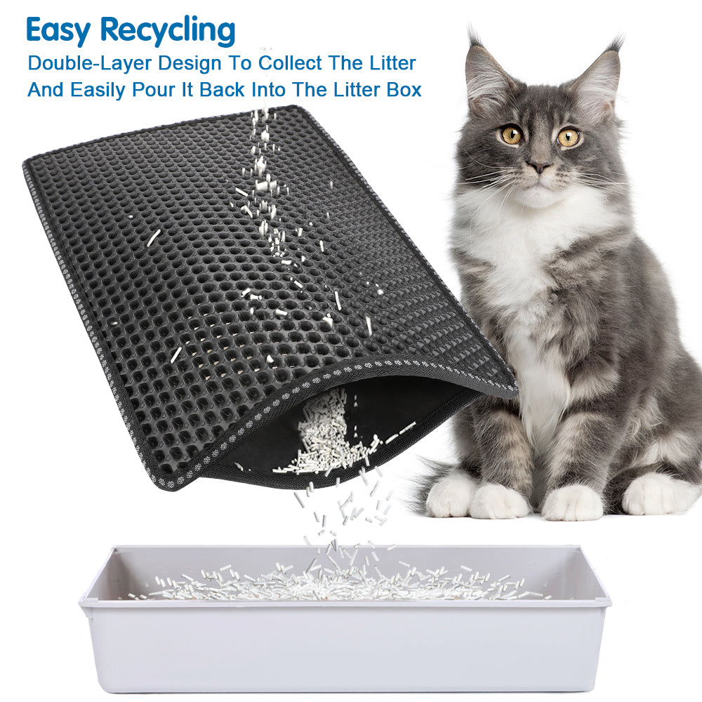 LateurGo Cat Litter Mat for Trapping Kitty Litter