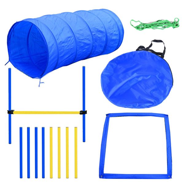 LateurGo PawHut Dog Agility Starter Kit - Pet Outdoor Exercise Training Set