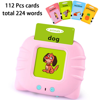 LateurGo kids electronic cognitive cards, talking flash cards with audio books for interactive learning