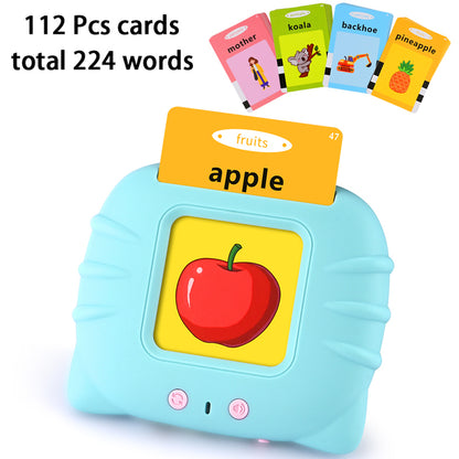 LateurGo kids electronic cognitive cards, talking flash cards with audio books for interactive learning