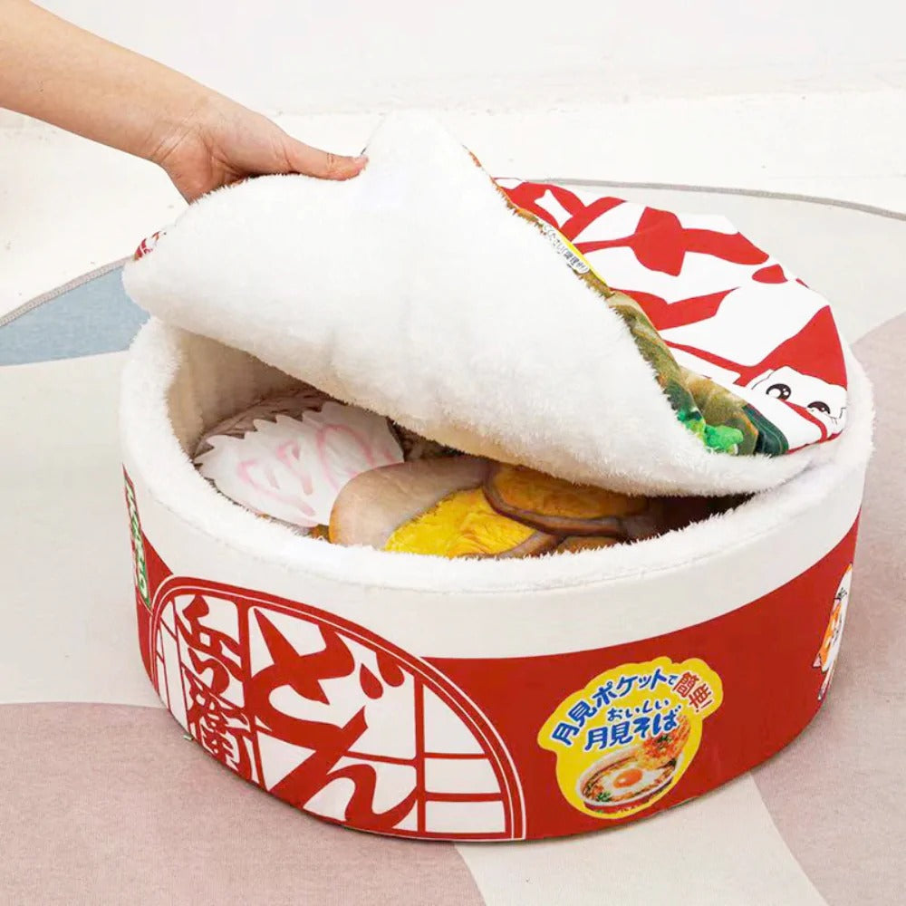 Pet Ramen Cushion Bed | Noodle Shape Bed For Pets |