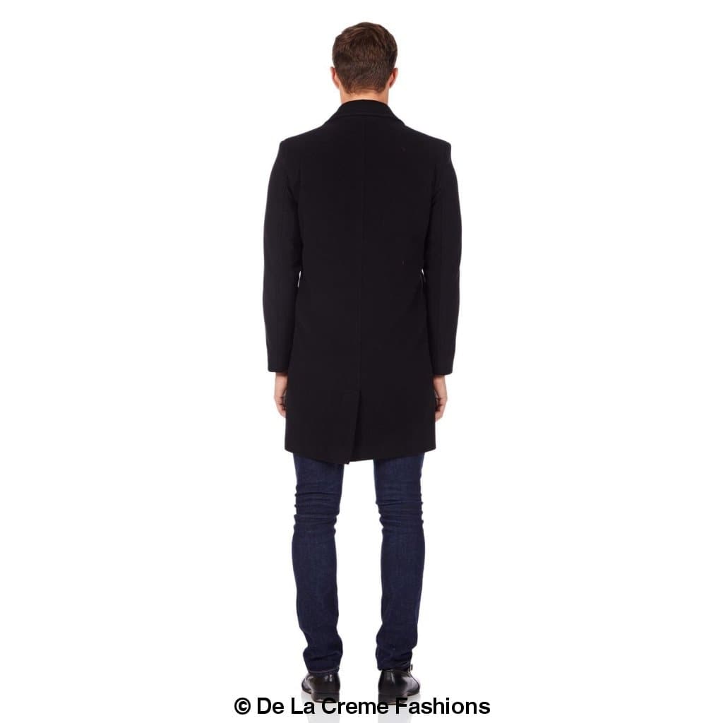 Buy Men's Single Breasted Wool Mix Overcoat 