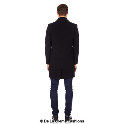 Buy Men's Single Breasted Wool Mix Overcoat 