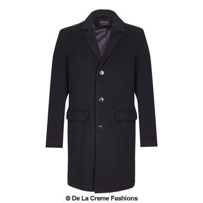 Buy Men's Single Breasted Wool Mix Overcoat 