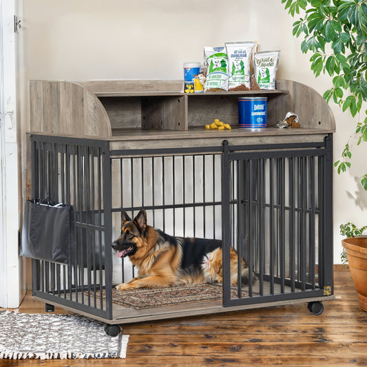 44 inch heavy duty large dog crate furniture - LateurGo