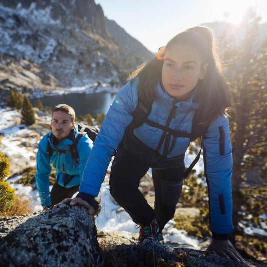 Women Blue EcoDown Jacket | Outdoor Sportswear