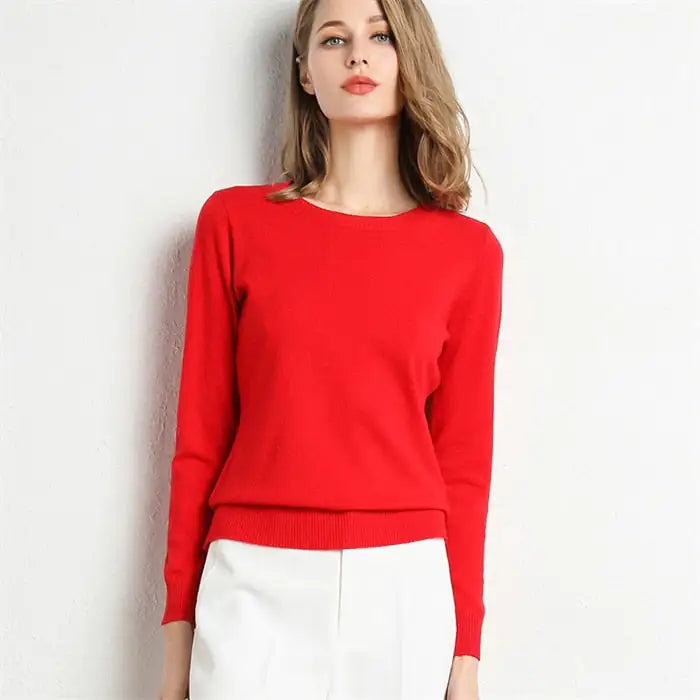Knitted pullover women sweater