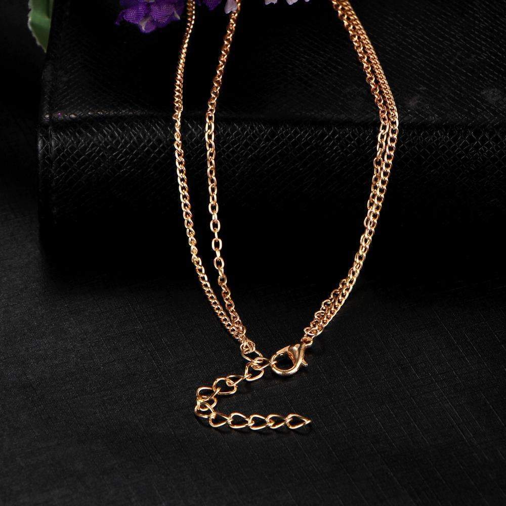 Stylish Marble Chevron Double Layer Necklace