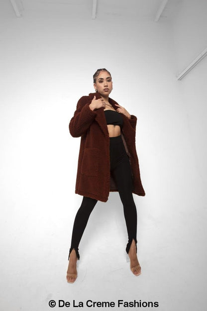 LateurGo Jacqueline oversized teddy coat, perfect for winter warmth and style