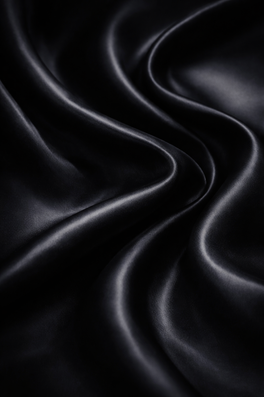 Abstract editorial image capturing the fluid movement of the LateurGo Signature™ silk scarf.