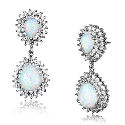 Rhodium 925 Sterling Silver Earrings for Women