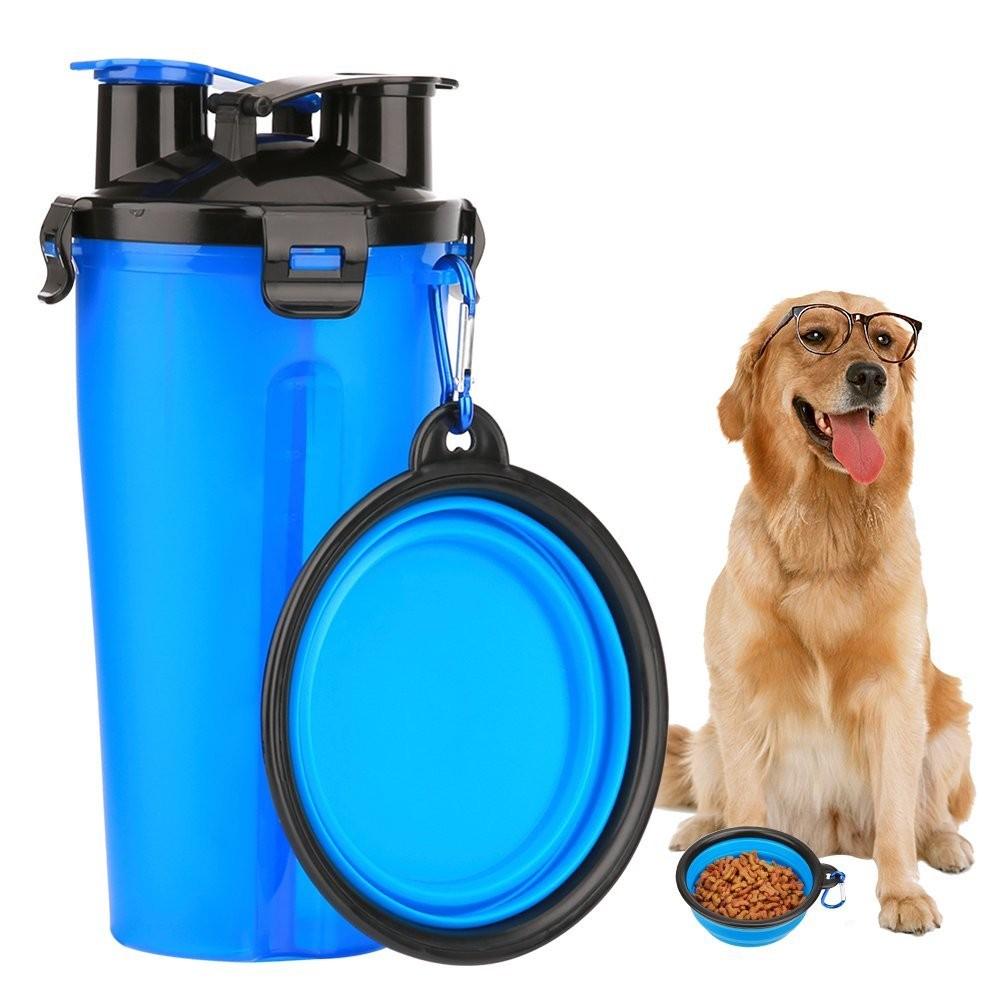 2 in 1 Dog Drinking Water Bottle with Bowls | Pet Supplies and Accessories by LateurGo 