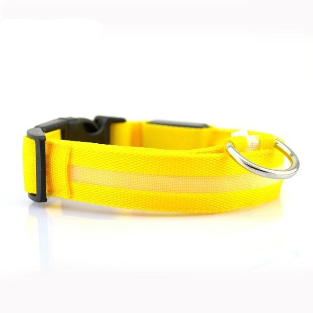 2 PCS Set Nylon LED Dog Collar for Night Visibility by LateurGo 