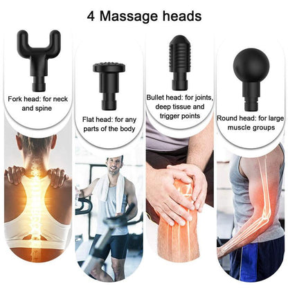 Premium handheld massager with 30 speeds and 6 heads - LateurGo