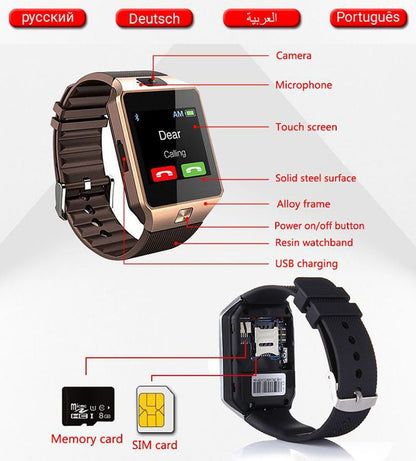 LateurGo Bluetooth Android Smart Watch with Camera, Clock, SIM, and TF Slot