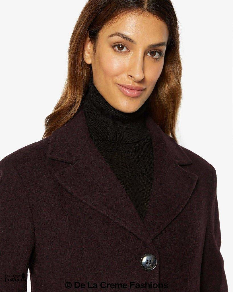 Slim Fit Wool Blend Maxi Coat | Overcoat for Women