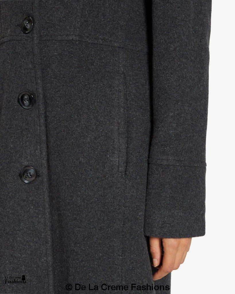 Slim Fit Wool Blend Maxi Coat | Overcoat for Women