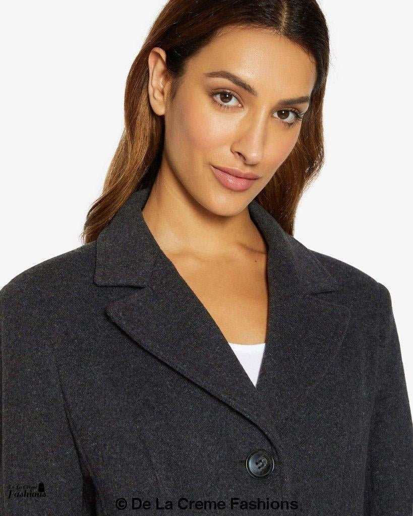 Slim Fit Wool Blend Maxi Coat | Overcoat for Women
