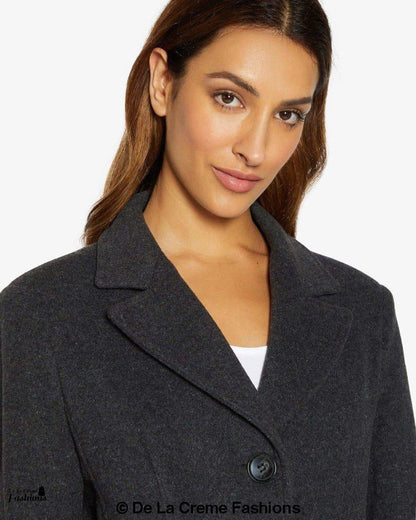 Slim Fit Wool Blend Maxi Coat | Overcoat for Women