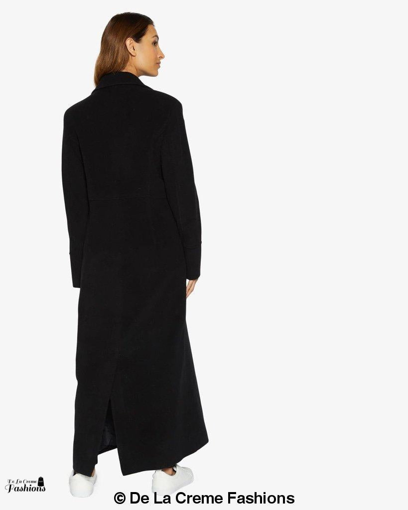 Slim Fit Wool Blend Maxi Coat | Overcoat for Women