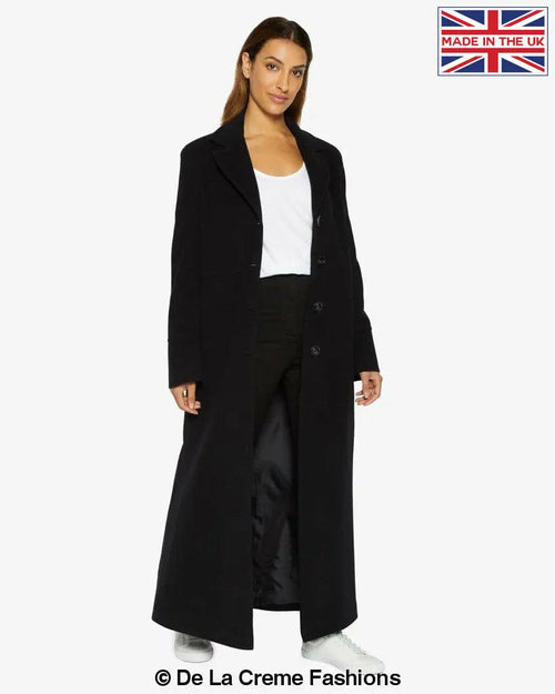 Slim Fit Wool Blend Maxi Coat | Overcoat for Women