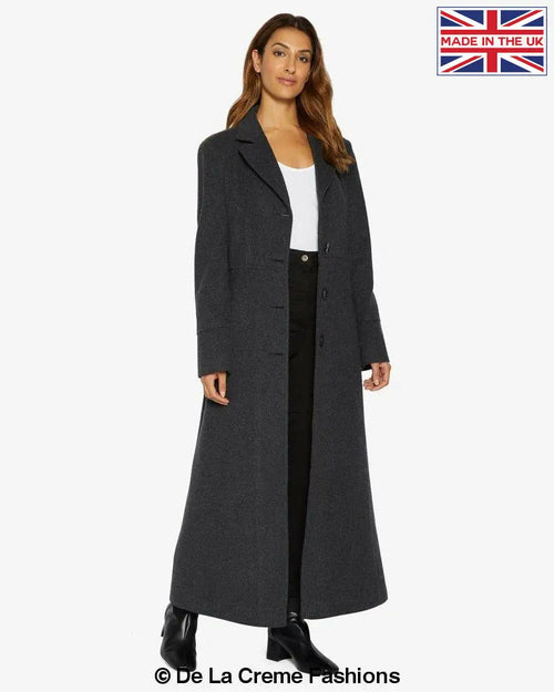 Slim Fit Wool Blend Maxi Coat | Overcoat for Women