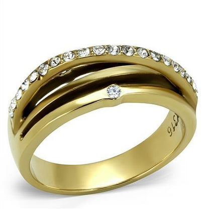 LateurGo IP gold (ion plating) stainless steel ring featuring top-grade craftsmanship.