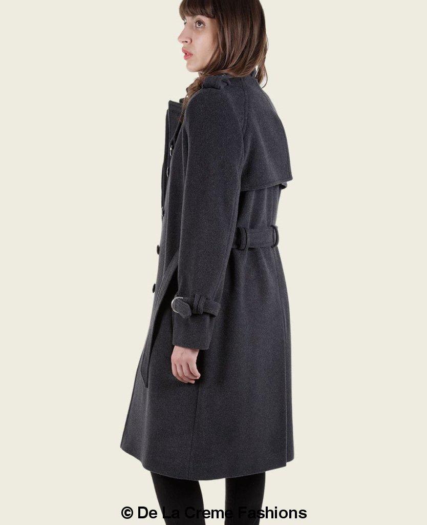 LateurGo Tailored Stylish Collarless Trench Coat - Elegant and Modern