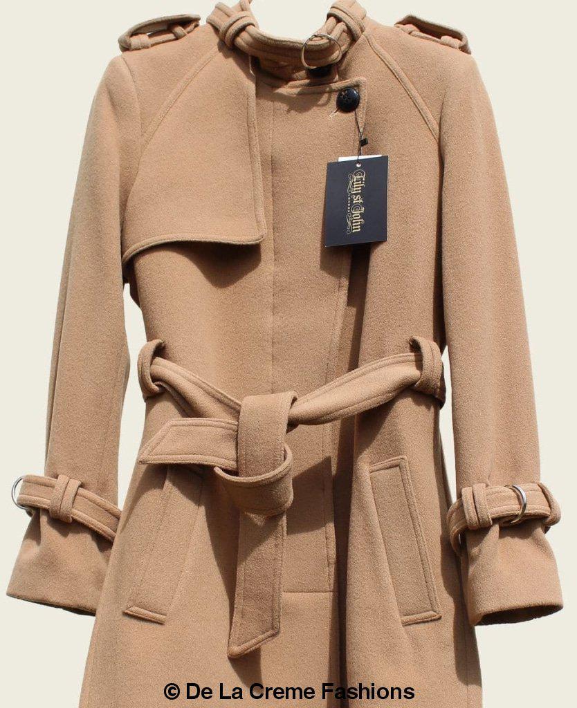 LateurGo Tailored Stylish Collarless Trench Coat - Elegant and Modern