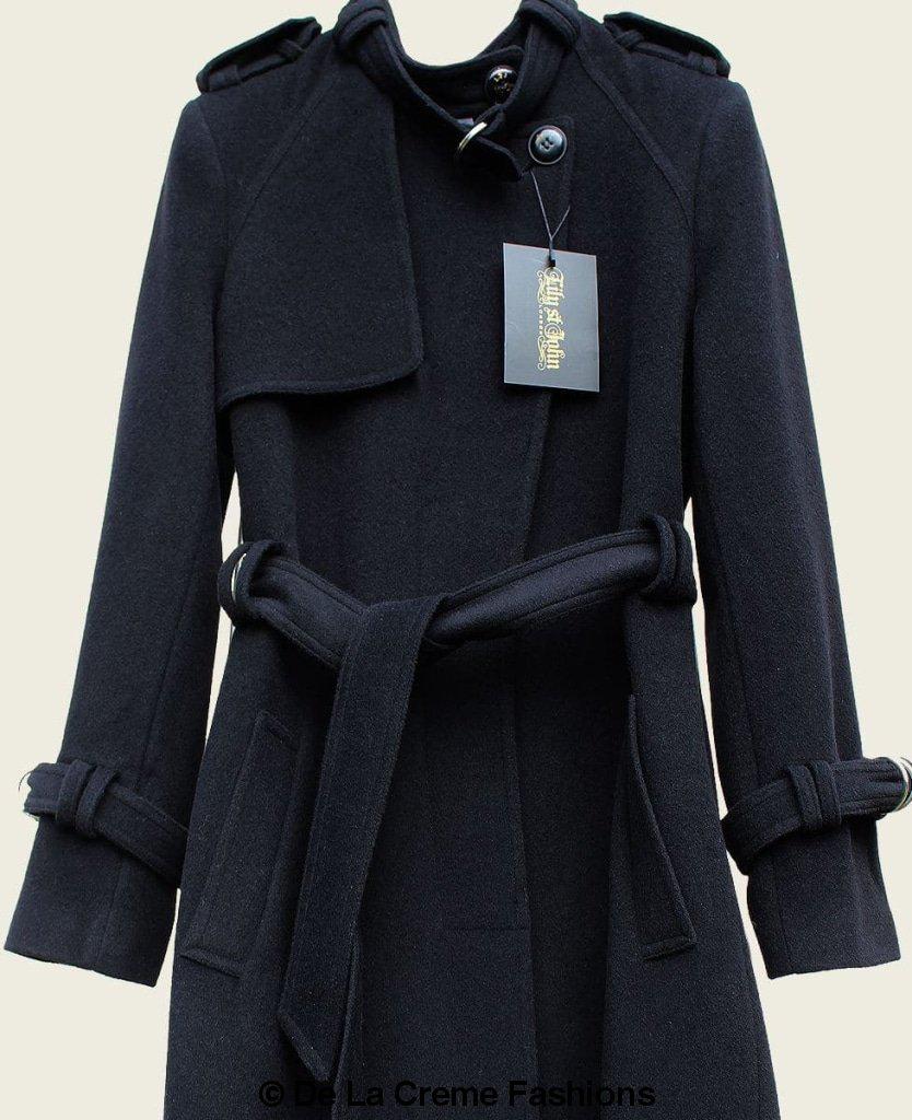 LateurGo Tailored Stylish Collarless Trench Coat - Elegant and Modern