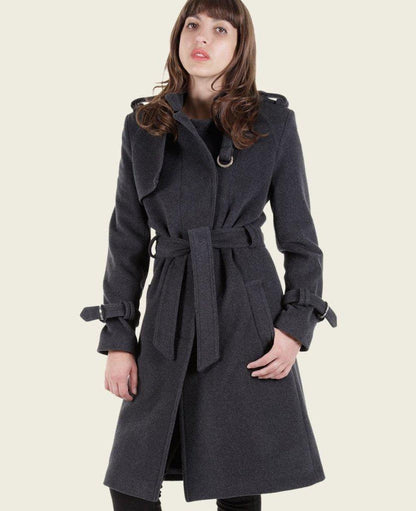 LateurGo Tailored Stylish Collarless Trench Coat - Elegant and Modern