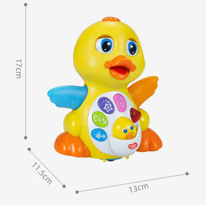 Cute yellow baby duck toy with musical features for entertaining infants and toddlers by LateurGo