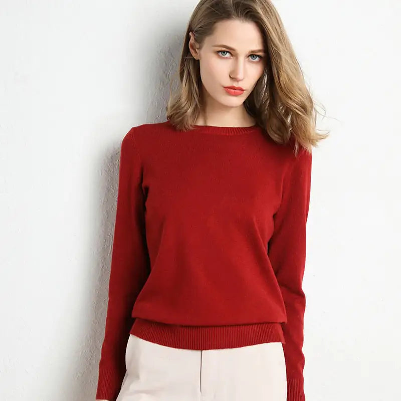 Knitted pullover women sweater