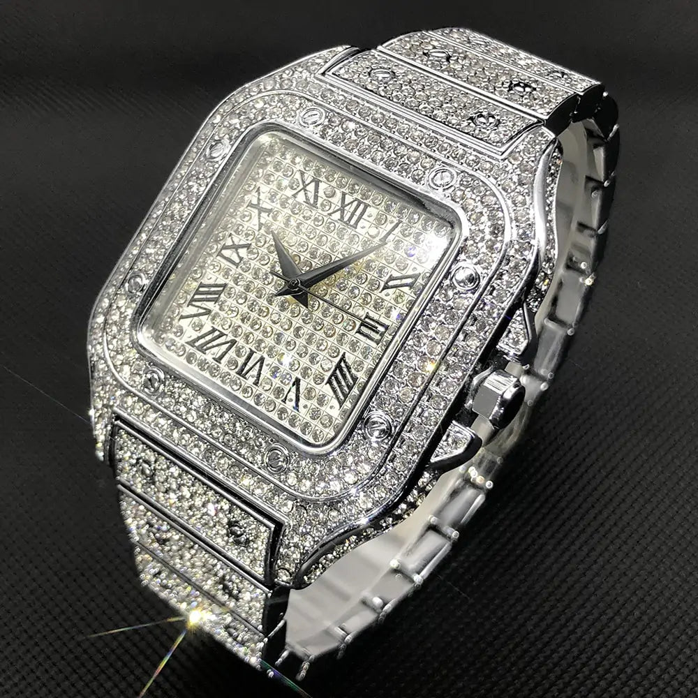 LateurGo Waterproof Full Diamond Men's Watch